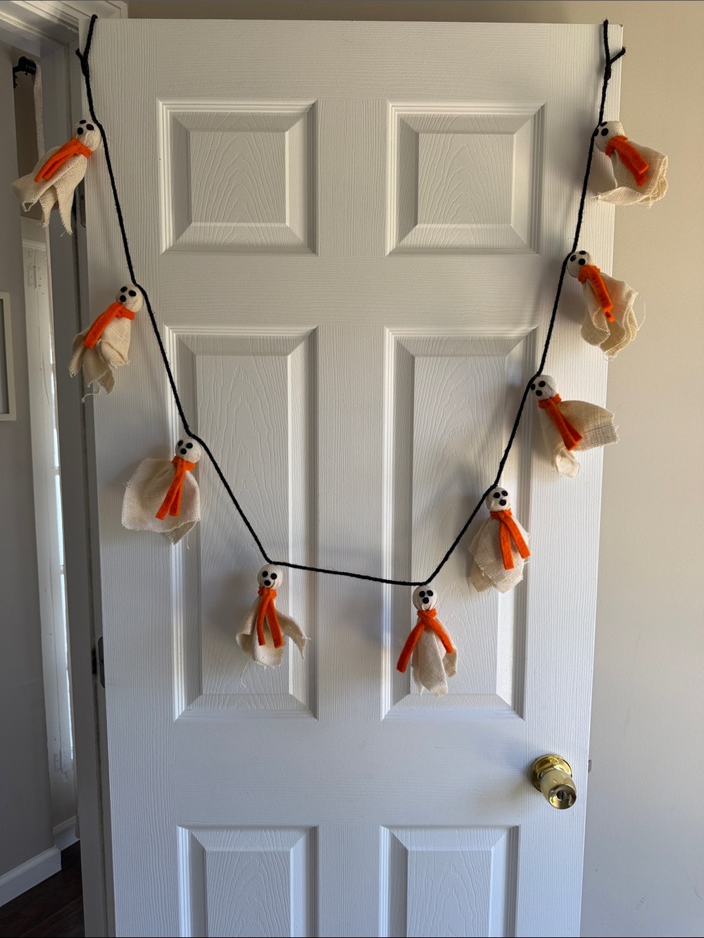 Pottery Barn Kids Ghost Garland - Cream and Orange